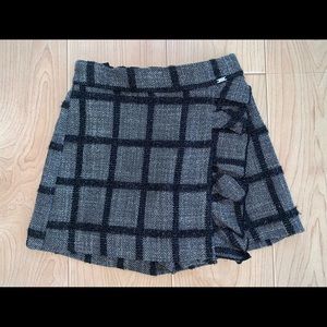 Mayoral Girls Grey & Black Plaid Skort
